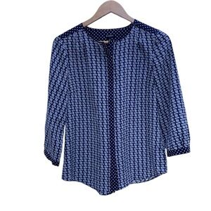 NWOT, Talbots 3/4 Sleeve Buttoned Blouse, Size Small